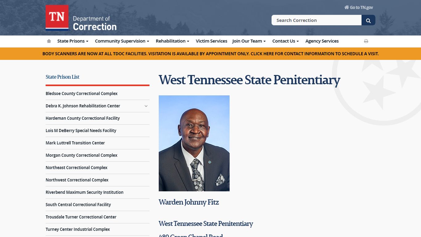 West Tennessee State Penitentiary - Tennessee State Government - TN.gov